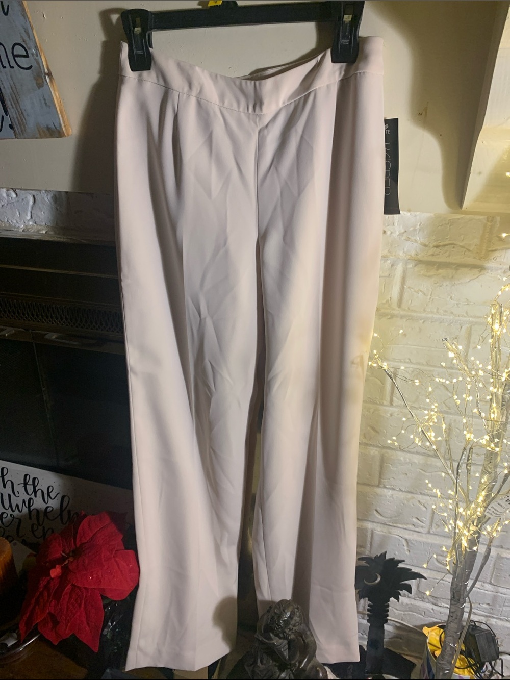 Kasper Soft Cream Wide-Leg Women's Pants